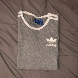 Adidas Grey Heather / White Shirt